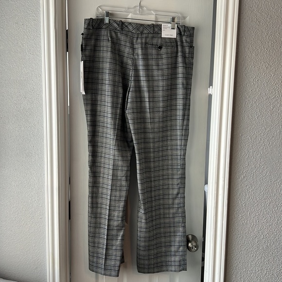 Calvin Klein Size 14 Suit Pants Black and white houndstooth/plaid - Picture 2 of 6